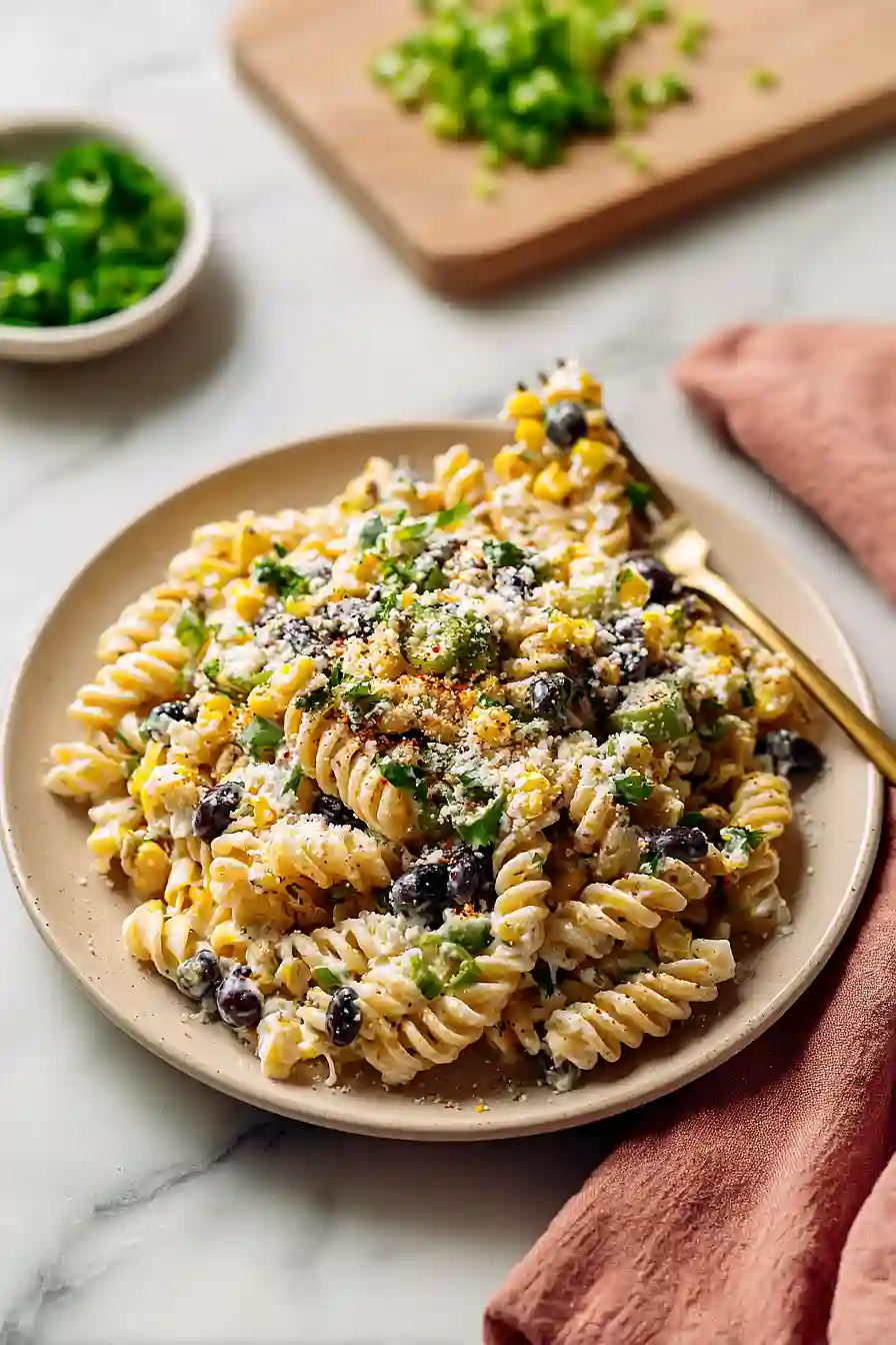 jalapeño corn pasta salad