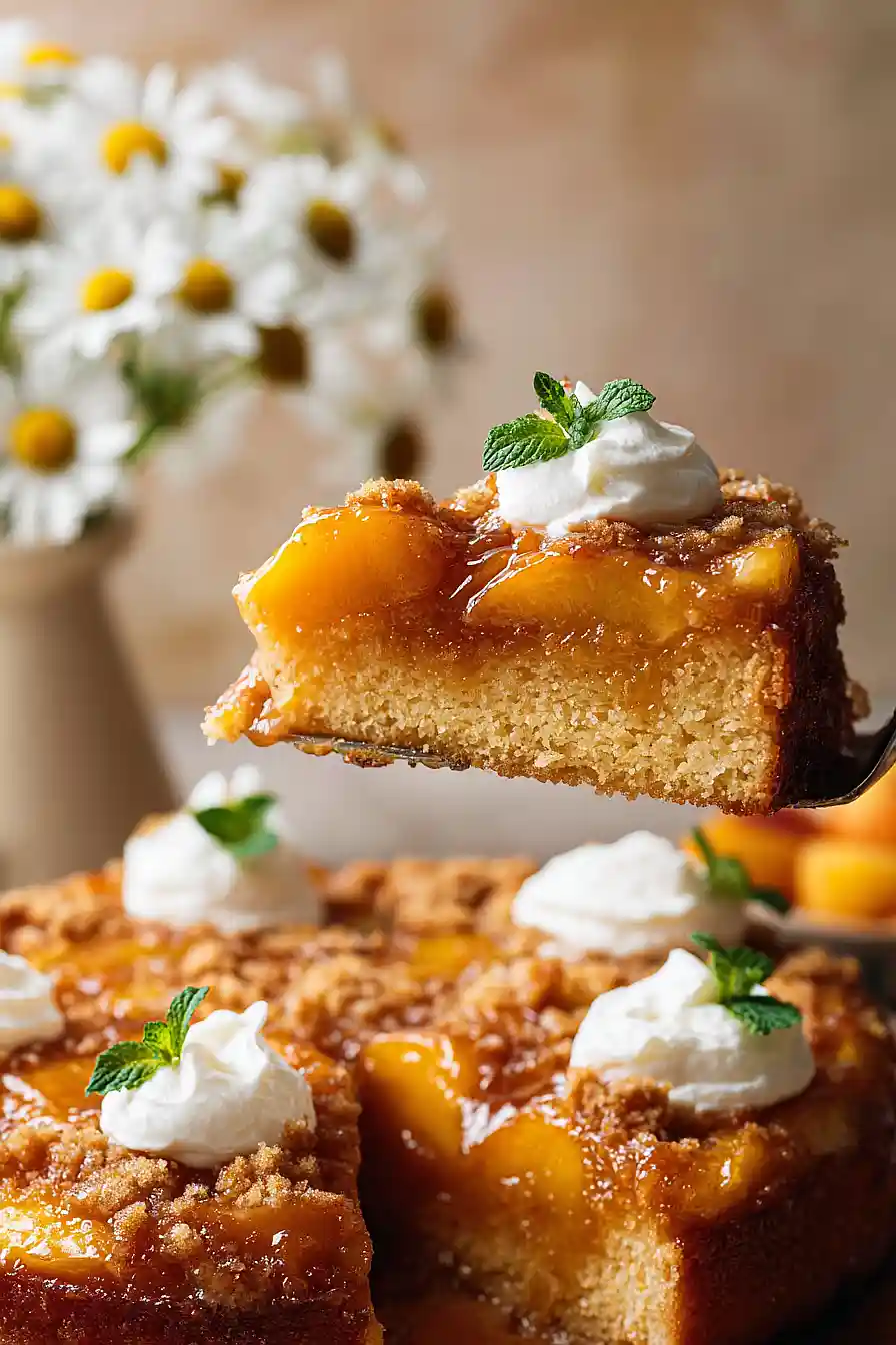 peach cobbler upside down cake