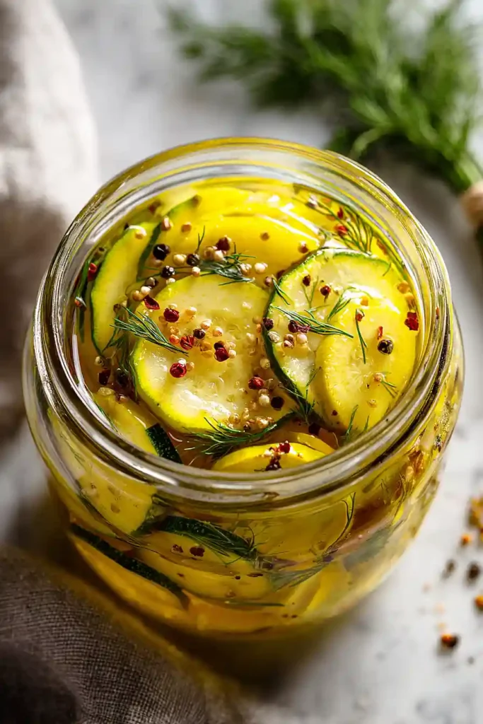 pickled yellow squash