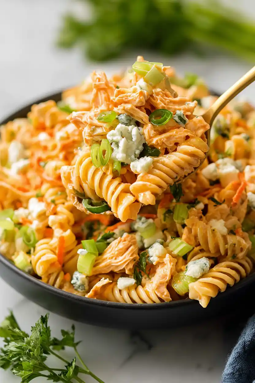 buffalo chicken pasta salad