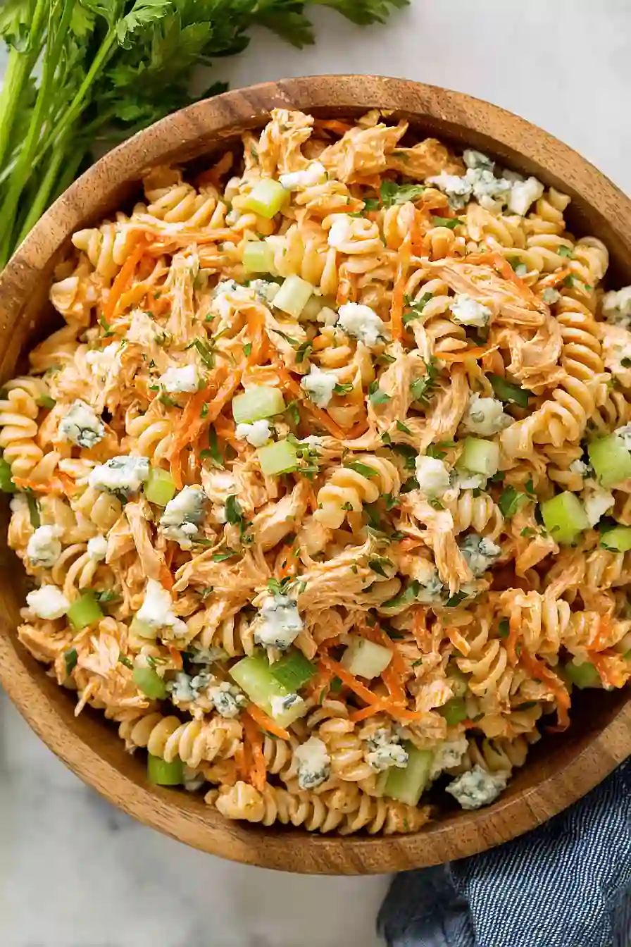 buffalo chicken pasta salad